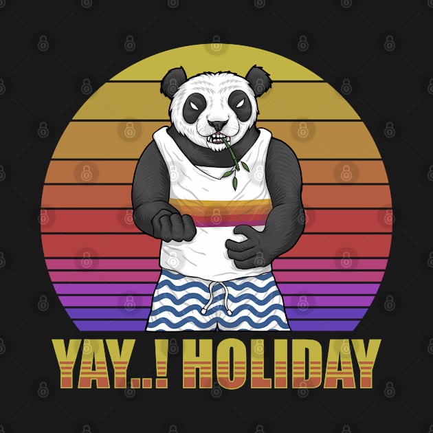 Panda Holiday Vintage by Mako Design 