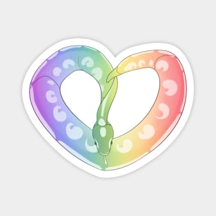 Ball Python Heart (Pride Design) Magnet