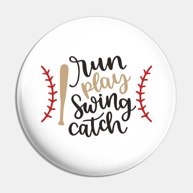 Run Play Swing Catch Pin by Beewan Tavern