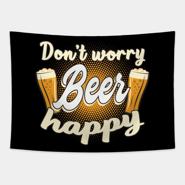 Beer funny wordplay Tapestry by Foxxy Merch