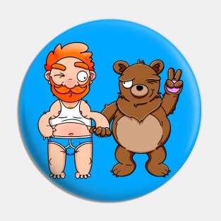 Bear Lover Ginger (No Text) Pin