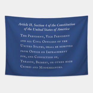 Article II Section 4 of the Constitution of the U.S.A. Tapestry