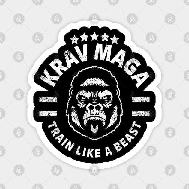 KRAV MAGA - TRAIN LIKE A BEAST Magnet by Tshirt Samurai