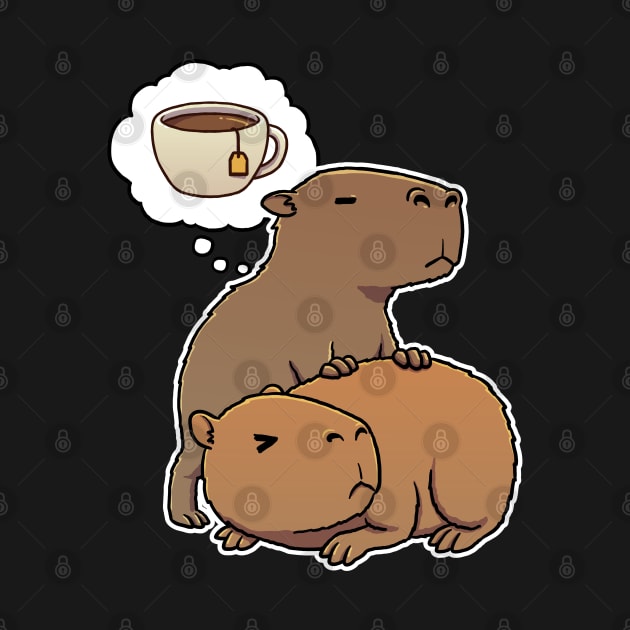 Capybara thirsty for tea by capydays