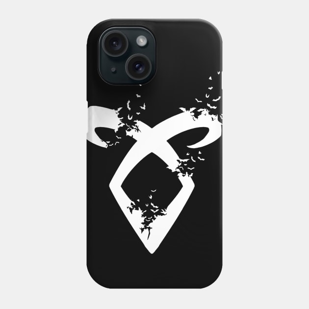 Shadowhunters / The mortal istruments - Angelic power rune with destructive bats (white) - Clary, Alec, Jace, Izzy, Magnus - Mundane Phone Case by Vane22april