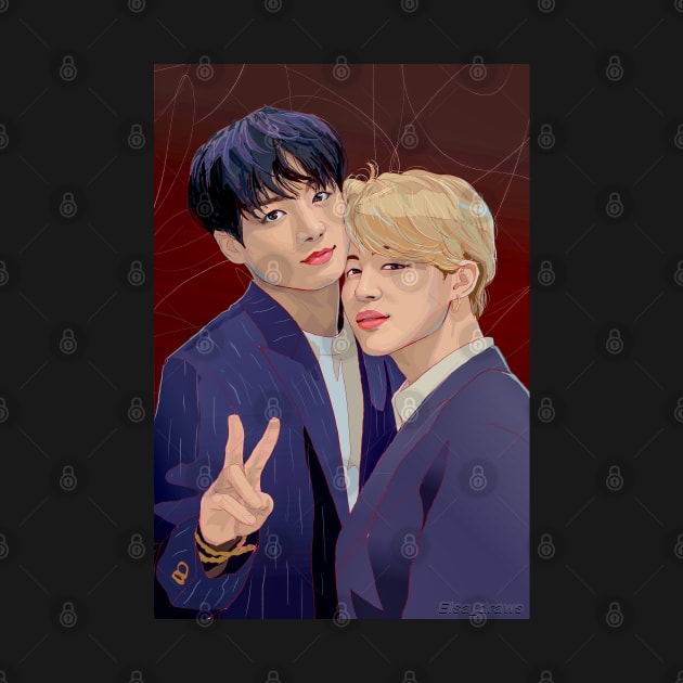 Jikook portrait by Elsa-draws