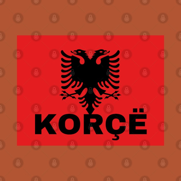 Korçë City in Albanian Flag by aybe7elf