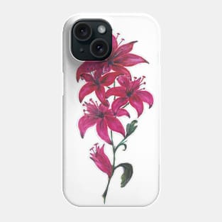 Red Lilies Phone Case