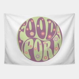 Yin Yang Food Porn with hippie style Tapestry