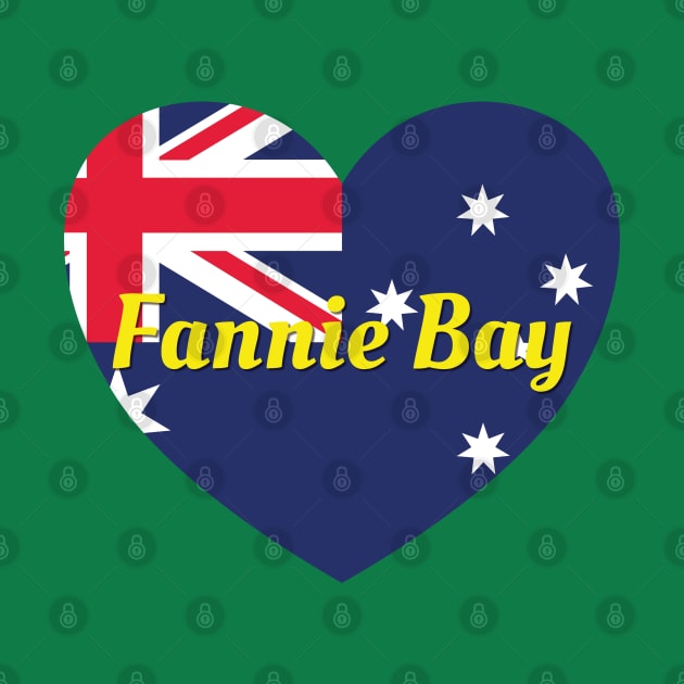 Fannie Bay NT Australia Australian Flag Heart by DPattonPD