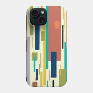 Color Blocks Mid Century Modern Minimalist design Phone Case