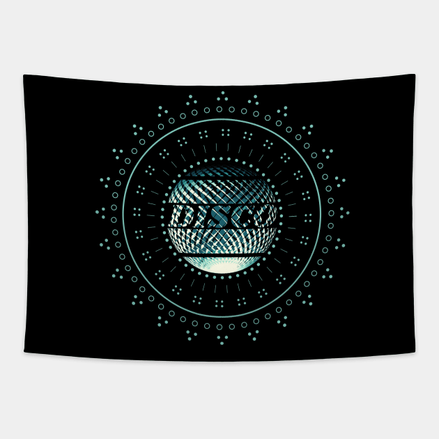 Disco discoball mandala goa Tapestry by Bailamor