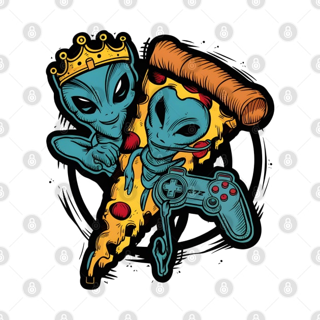 Alien Pizza by Inktopolis