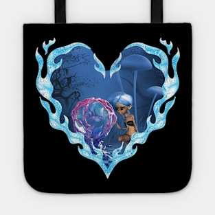 Cute fairy with fantasy fish Tote