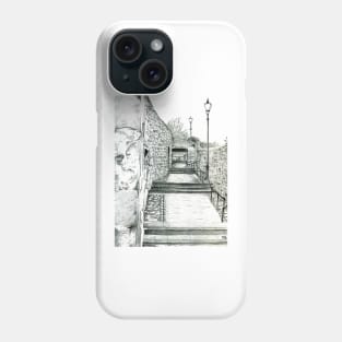 Saut Girnal Wynd: Dysart, Scotland [Pencil version] Phone Case