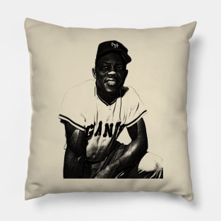 Willie Mays || Pencil Drawing 90s Pillow