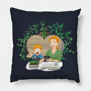 Planting with mom Pillow