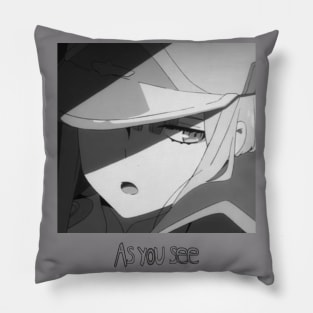 Zero two anime girl as you see t-shirt Pillow