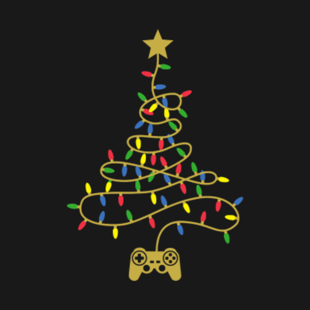 Funny Video Game Christmas Tree Lights Xmas Gaming Pajama TShirt