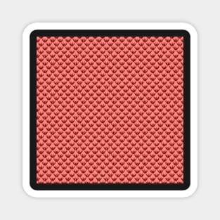 Red scale pattern Magnet