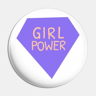 Girl Power Purple Diamond Pin