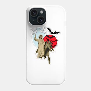 Jesus and the Holy Spirit Resist Satan's Temptation with Bats Phone Case