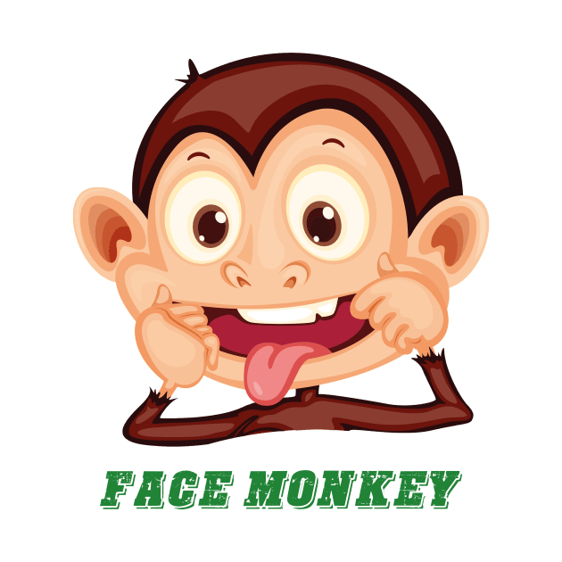 Funny monkey face by This is store