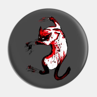 bloody cat Pin