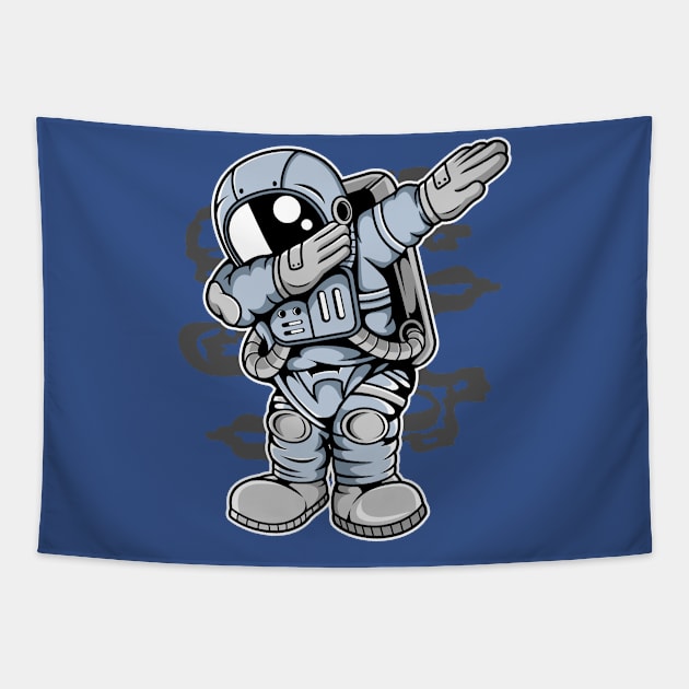 astronaut day Tapestry by Mako Design 