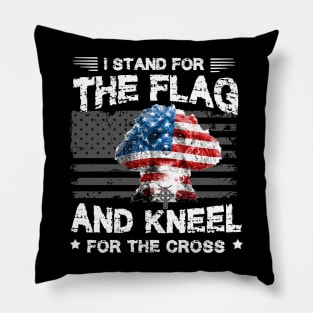 Poodles Dog Stand For The Flag Kneel For Fallen Pillow