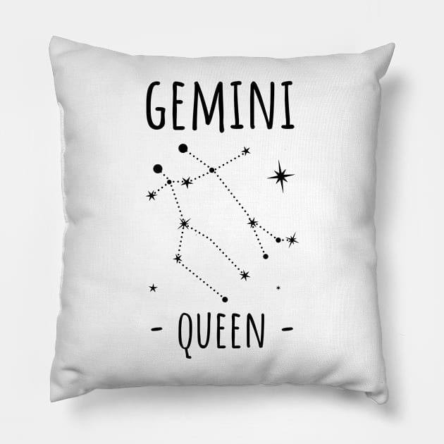 Gemini Queen Pillow by juinwonderland 41