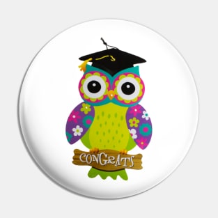 Graduating decoration Owl Pin