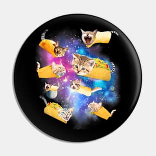 Burrito Pizza And Taco Cat In Space - Tacocat Tee Gift Idea Pin