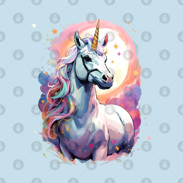 Unicorn illustration art Lover Birthday Gift by T-shirt US