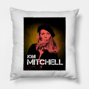 Joni Mitchell // 1970s Fan Art Design Pillow