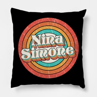 Nina Proud Name - Vintage Grunge Style Pillow