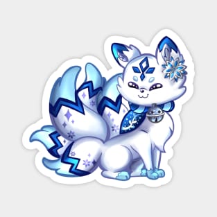 Winter Kitsune Magnet