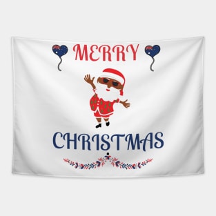 Australian Merry Christmas Cool Santa Tapestry