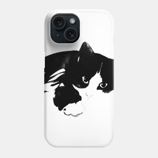 black and white cat Phone Case