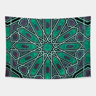 Antique Geometric Mosaic Print Tapestry