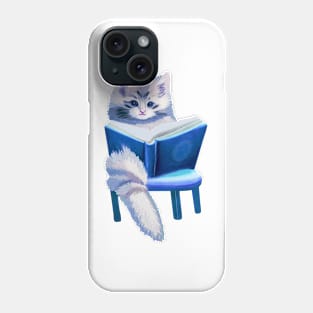 Book Reading Kitty Phone Case