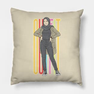 Beautiful Hijab Lady Pillow