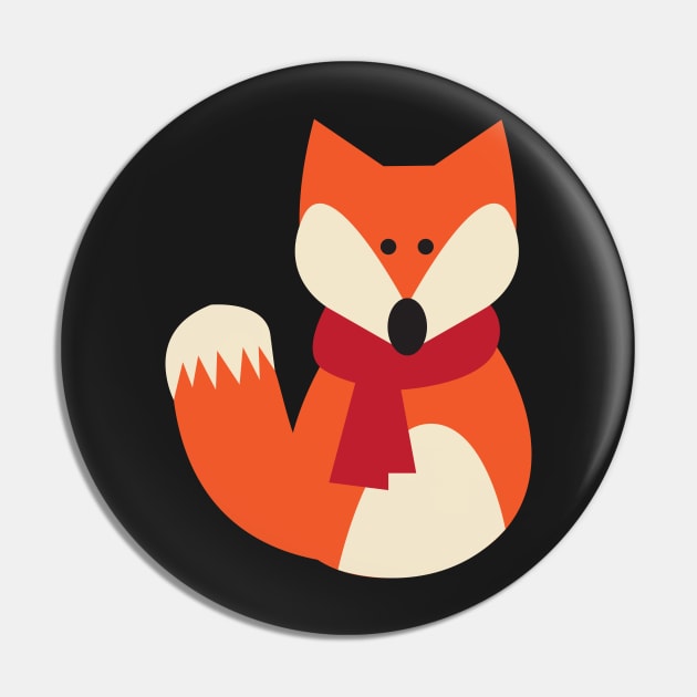 Cute Winter Fox Pin by Lavenderbuttons