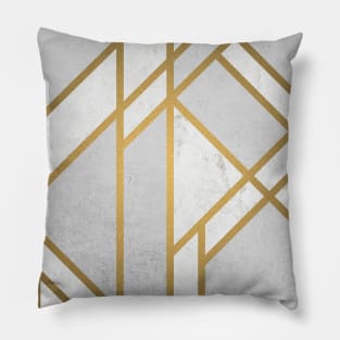 Luxurious White Art Deco Pillow