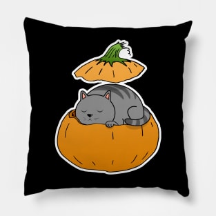 Pumpkin Cat Pillow