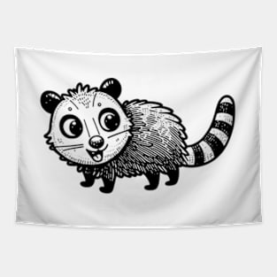 Cute Kawaii Possum Tapestry