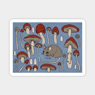 Retro Grey Mouse Magnet