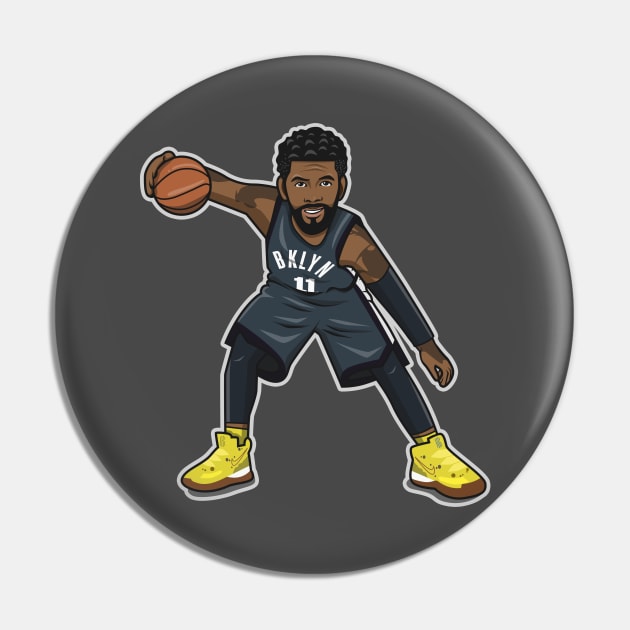 Kyrie Irving Cartoon Style BKLN Pin by ray1007