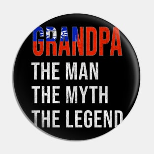 Grand Father Taiwanese Grandpa The Man The Myth The Legend - Gift for Taiwanese Dad With Roots From  Taiwan Pin