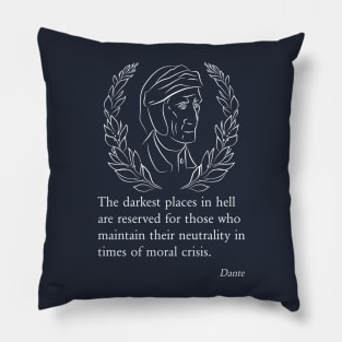 Dante Quote, The Divine Comedy, Inferno, Canto 3 Pillow